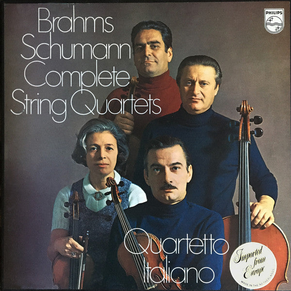 Johannes Brahms, Robert Schumann / Quartetto Italiano : Complete String Quartets (3xLP + Box, Comp)