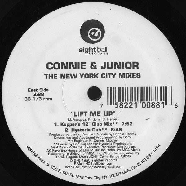 Connie Harvey & Junior Vasquez : Lift Me Up (The New York City Mixes) (12")