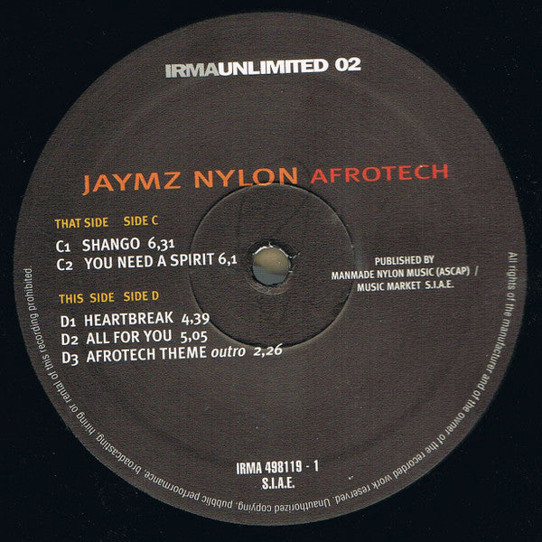 Jaymz Nylon : Afrotech (2xLP, Album, Gat)