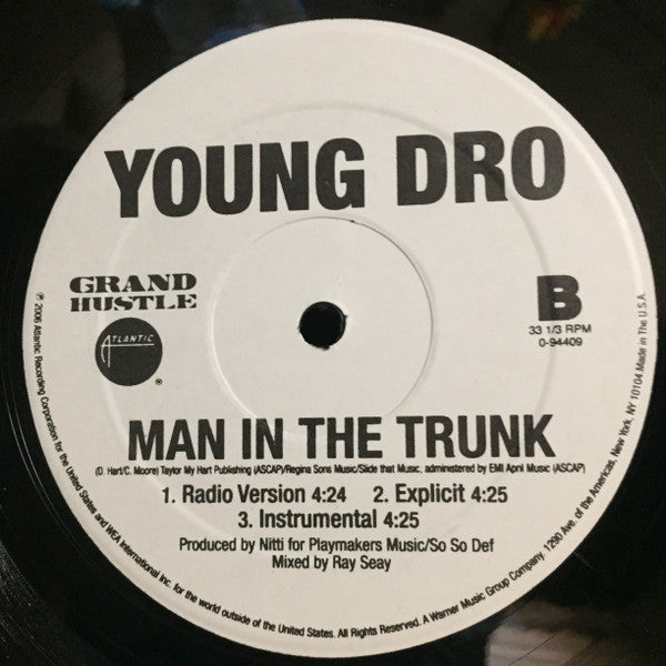 Young Dro : Rubberband Banks / Man In The Trunk (12")