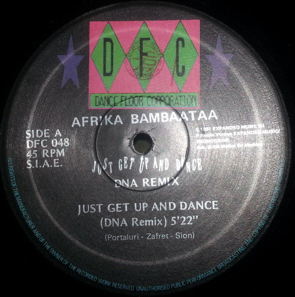 Afrika Bambaataa : Just Get Up And Dance (DNA Remixes) (12")