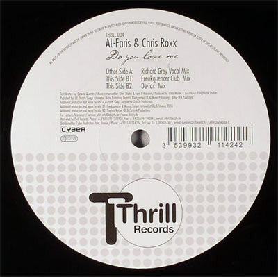 Al-Faris & Chris Roxx : Do You Love Me (12")