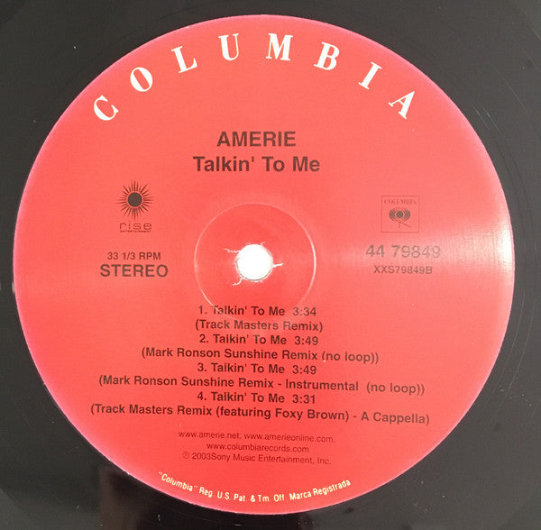 Amerie : Talkin' To Me (12")