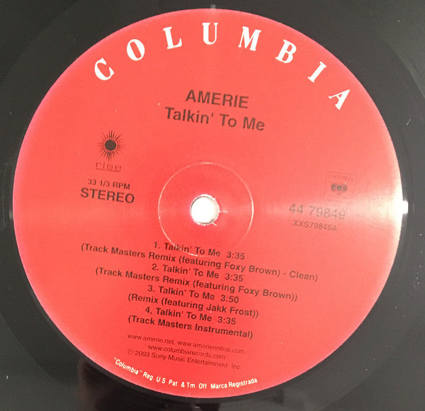 Amerie : Talkin' To Me (12")