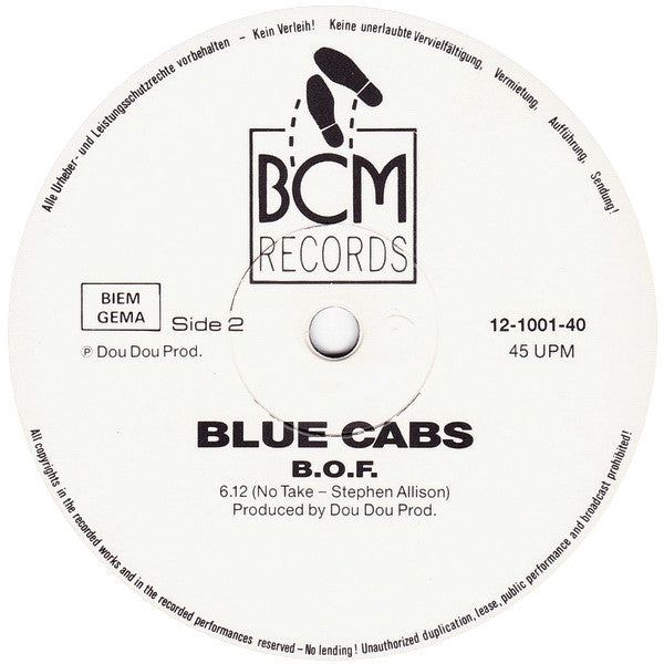 Blue Cabs : You Can Do It Rap (12", Maxi)