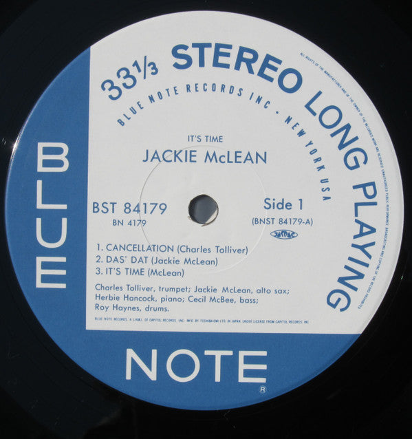 Jackie McLean : It's Time! (LP, Album, Ltd, RE)