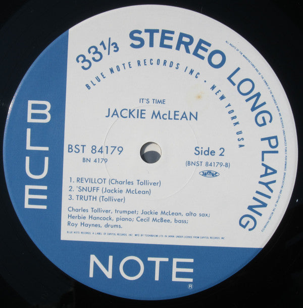 Jackie McLean : It's Time! (LP, Album, Ltd, RE)