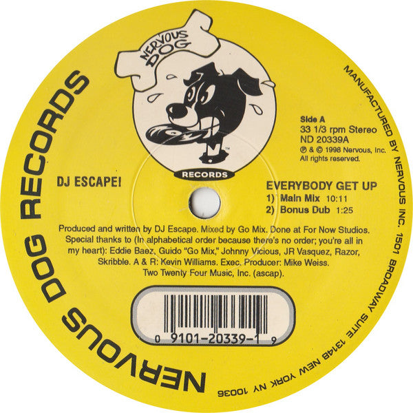 DJ Escape : Everybody Get Up (12")