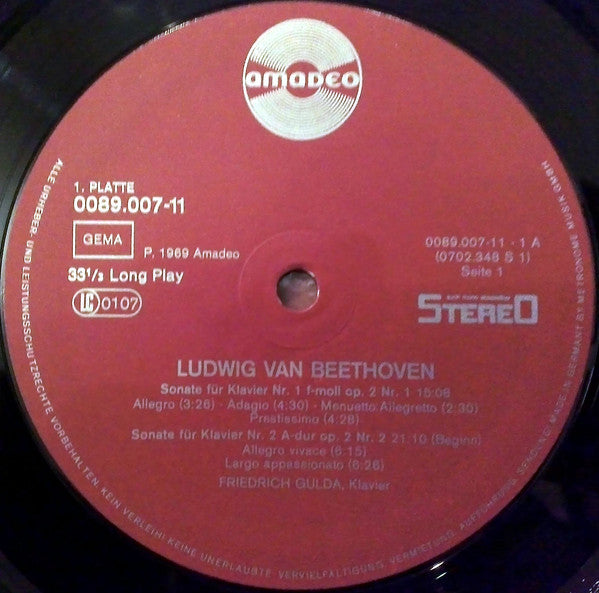 Friedrich Gulda - Ludwig van Beethoven : Sämtliche Klaviersonaten Von Ludwig van Beethoven (11xLP, RE + Box)