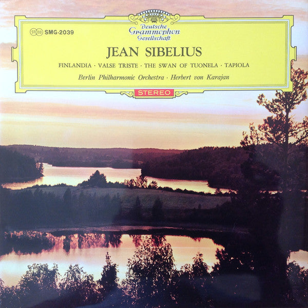 Jean Sibelius, Berliner Philharmoniker, Herbert von Karajan : Finlandia • Valse Triste • The Swan Of Tuonela • Tapiola (LP, Album, Gat)