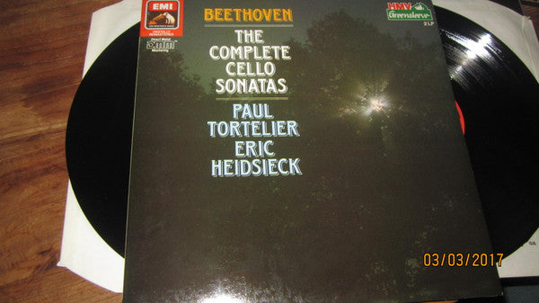 Ludwig van Beethoven - Paul Tortelier ‧ Eric Heidsieck : The Complete Cello Sonatas (2xLP, Album, RM)