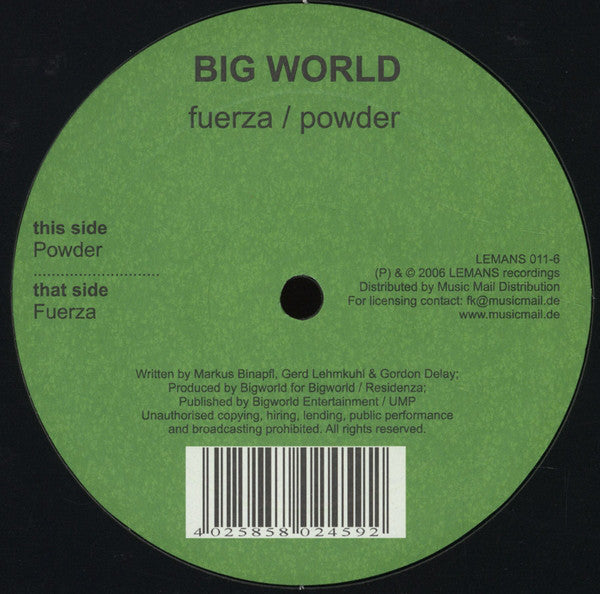 Big World : Fuerza / Powder (12")