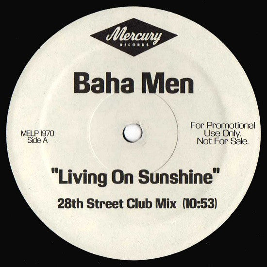 Baha Men : Living On Sunshine (12", Promo)