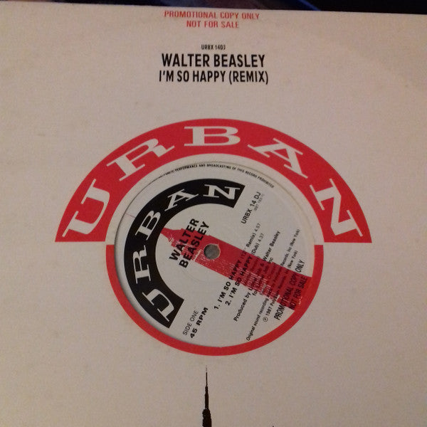 Walter Beasley : I'm So Happy (Remix) (12", Promo)