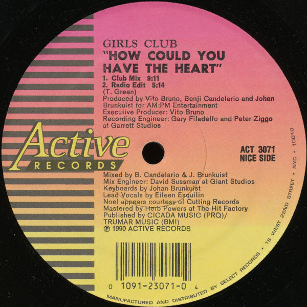 The Girls Club : Nasty Girls / How Could You Have The Heart (12", Single)