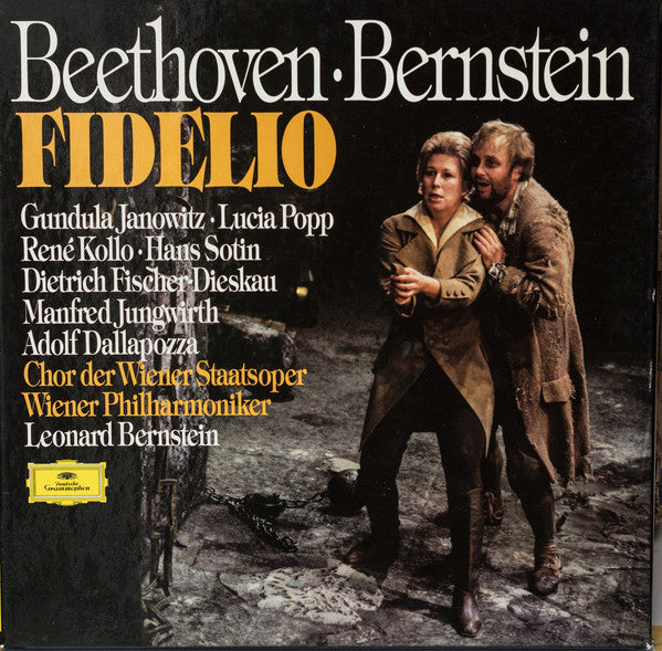 Ludwig van Beethoven - Leonard Bernstein - Wiener Staatsopernchor - Wiener Philharmoniker, Gundula Janowitz, Lucia Popp, René Kollo, Hans Sotin, Dietrich Fischer-Dieskau, Manfred Jungwirth, Adolf Dallapozza : Fidelio  (3xLP, Album + Box)