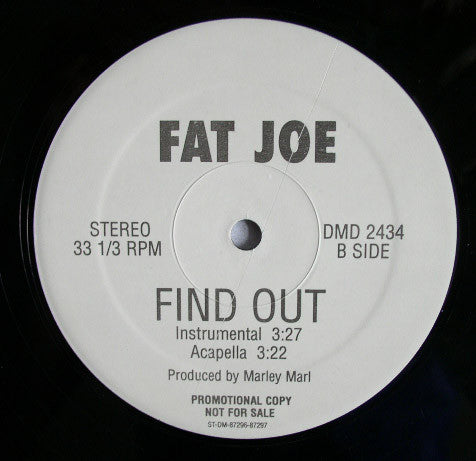 Fat Joe : Find Out (12", Promo)