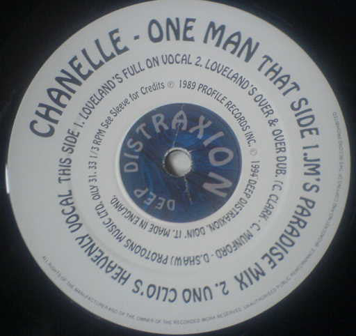 Chanelle : One Man (12")