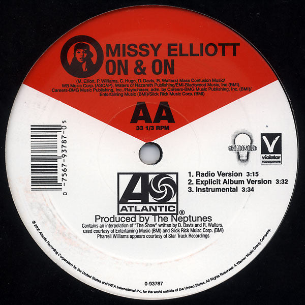 Missy Elliott Featuring Ciara (2) & Fatman Scoop : Lose Control / On & On (12", Single)