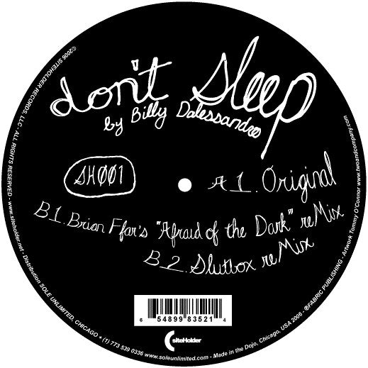 Billy Dalessandro : Don't Sleep (12")