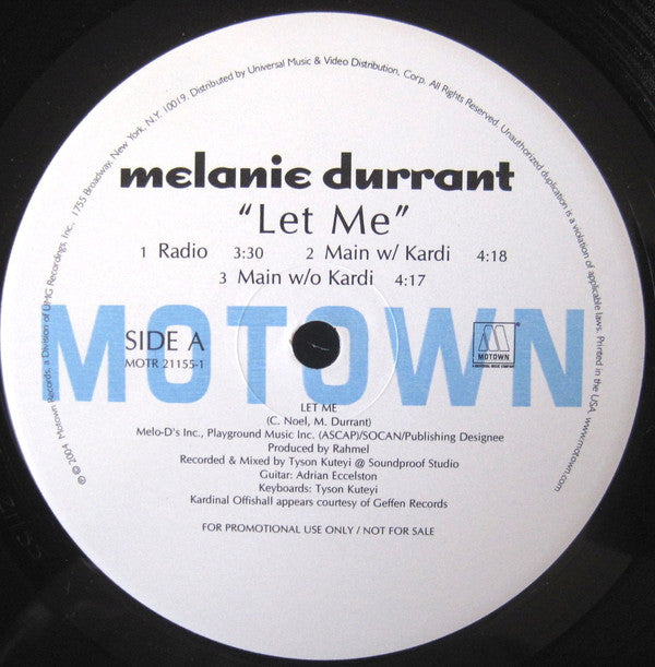 Melanie Durrant : Let Me (12", Promo)