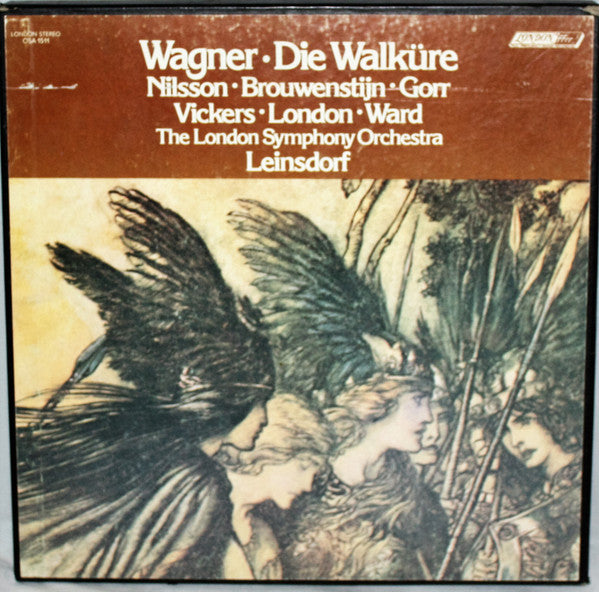 Richard Wagner, Birgit Nilsson ⋅ Gré Brouwenstijn ⋅ Rita Gorr ⋅ Jon Vickers ⋅ George London (2) ⋅ David Ward (7) / London Symphony Orchestra Conducted By Erich Leinsdorf : Die Walküre (5xLP + Box, RE)