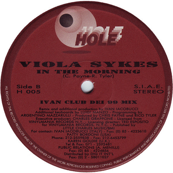 Viola Sykes : In The Morning (2x12", Ltd)