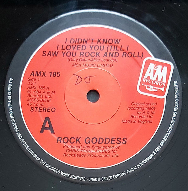 Rock Goddess : I Didn't Know I Loved You (Till I Saw You Rock And Roll) (12", Single)