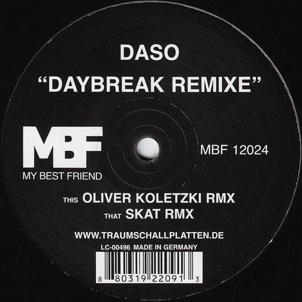 Daso : Daybreak (Remixe) (12")