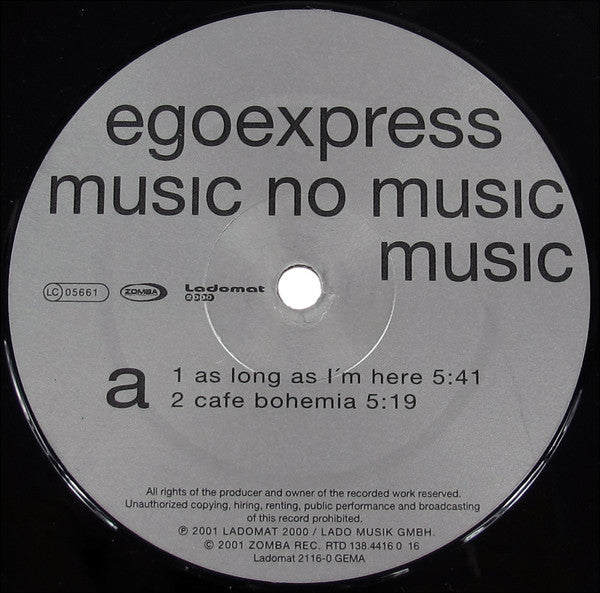 Egoexpress : Music No Music Music (12")