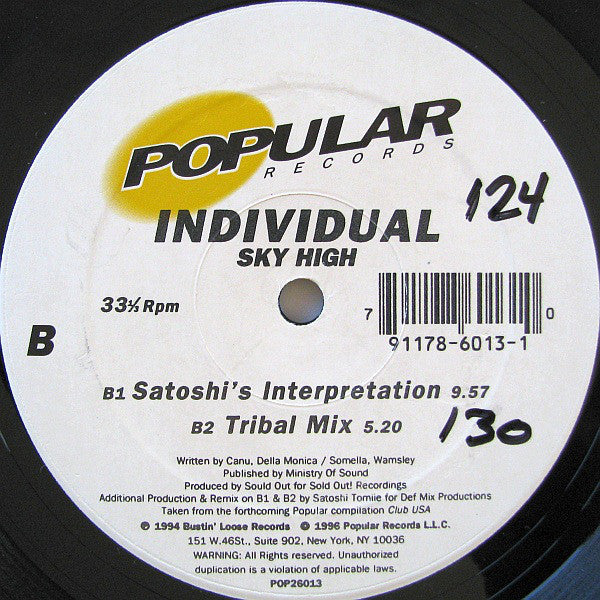 Individual : Sky High (12")