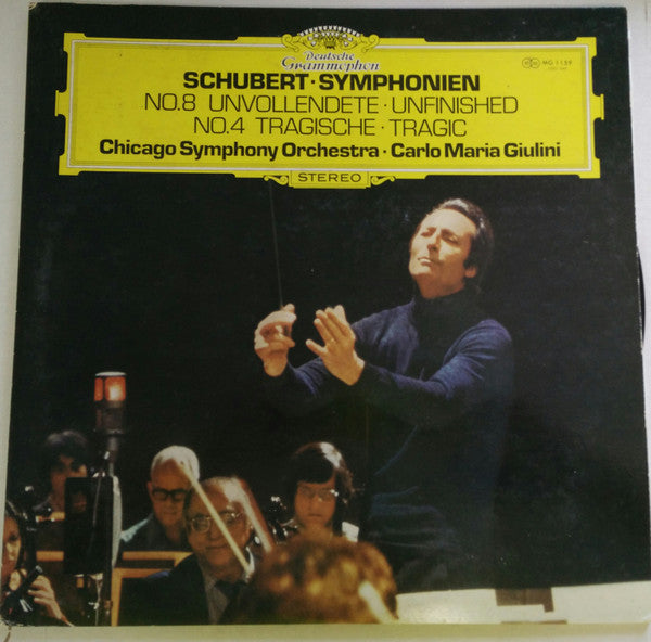 Franz Schubert - The Chicago Symphony Orchestra, Carlo Maria Giulini : Schubert: Symphonies No's 4 & 8 (LP)