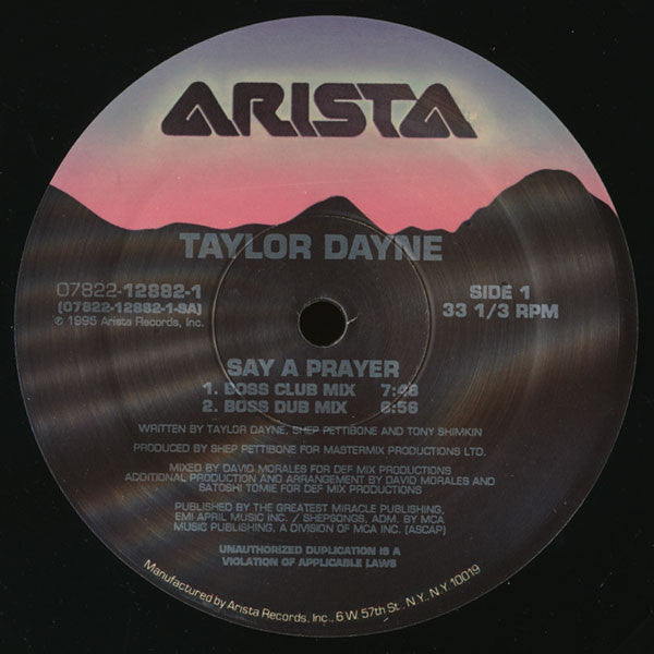 Taylor Dayne : Say A Prayer (12")