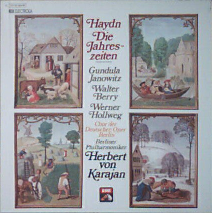 Haydn*, Gundula Janowitz, Walter Berry, Werner Hollweg, Chor der Deutschen Oper Berlin, Berliner Philharmoniker, Herbert von Karajan : Die Jahreszeiten - Gesamtaufnahme (3xLP, RE + Box)