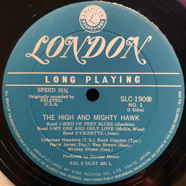 Coleman Hawkins : The High And Mighty Hawk (LP, Album, Mono)