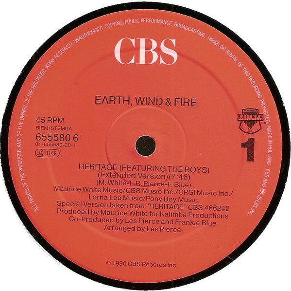 Earth, Wind & Fire : Heritage (12", Maxi)