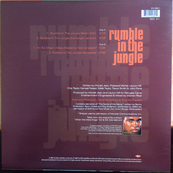 Fugees : Rumble In The Jungle (12")