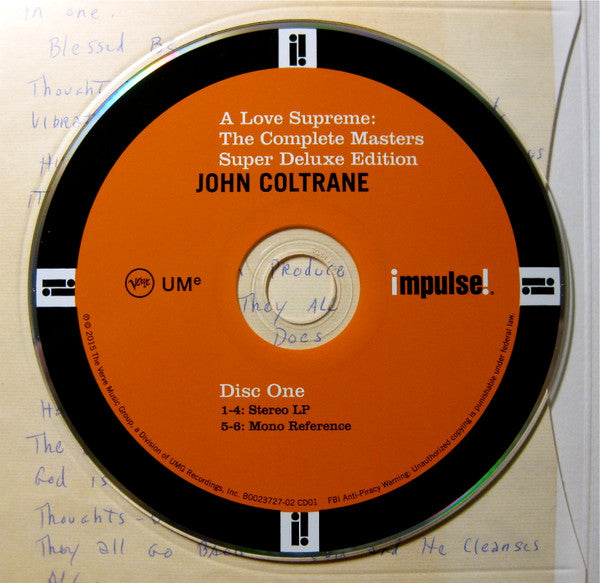 John Coltrane : A Love Supreme (The Complete Masters) (3xCD, Dlx, Sup)