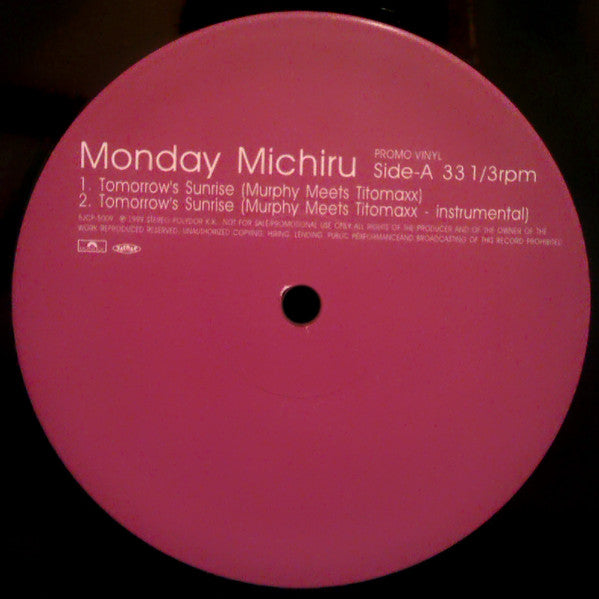 Monday Michiru : Tomorrow's Sunrise (12", Promo)