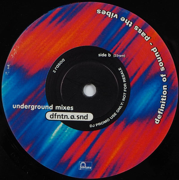 Definition Of Sound : Pass The Vibes (Underground Mixes) (12", Promo)