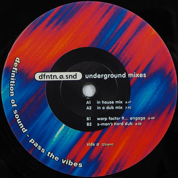 Definition Of Sound : Pass The Vibes (Underground Mixes) (12", Promo)