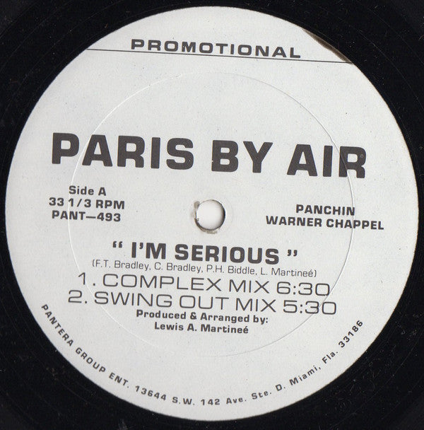 Paris By Air : I'm Serious (12")