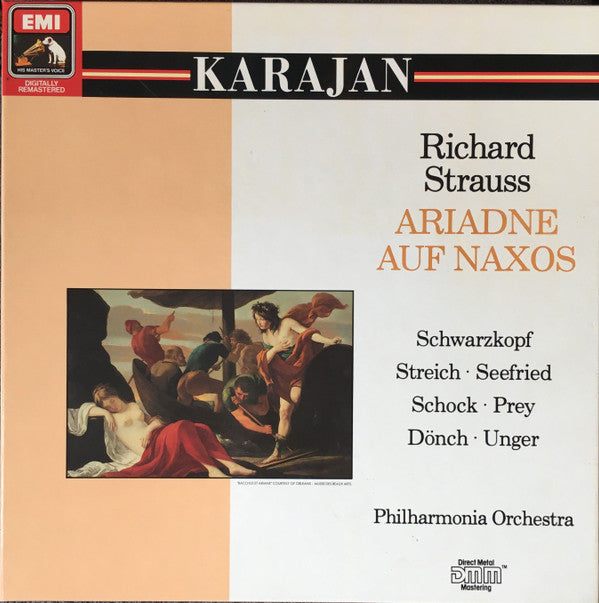 Richard Strauss, Schwarzkopf*, Streich*, Seefried*, Schock*, Prey*, Philharmonia Orchestra, Herbert von Karajan : Ariadne Auf Naxos (2xLP, Album, Mono, RE, RM + Box, Mono, RE)