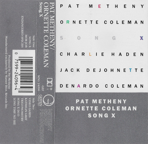 Pat Metheny / Ornette Coleman : Song X (Cass, Album)