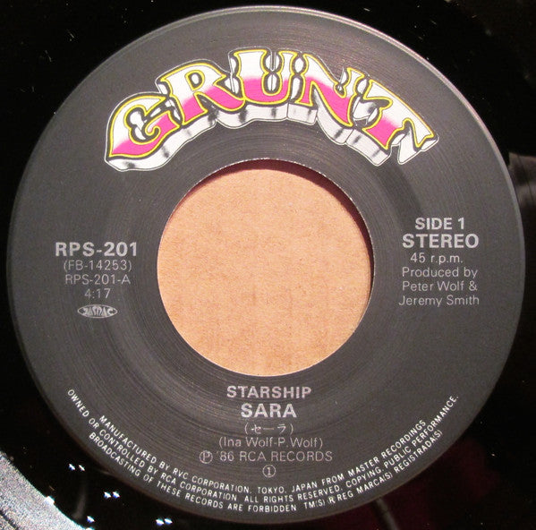 Starship (2) : Sara (7", Single)