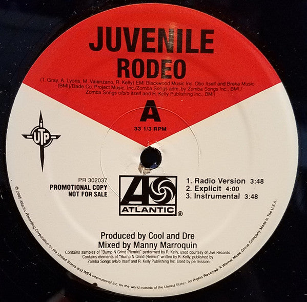 Juvenile (2) : Rodeo / Get Ya Hustle On (12", Single, Promo)