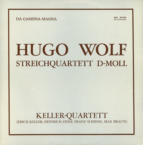 Hugo Wolf, Das Keller Quartett : Streichquartet D-Moll (LP, Album)