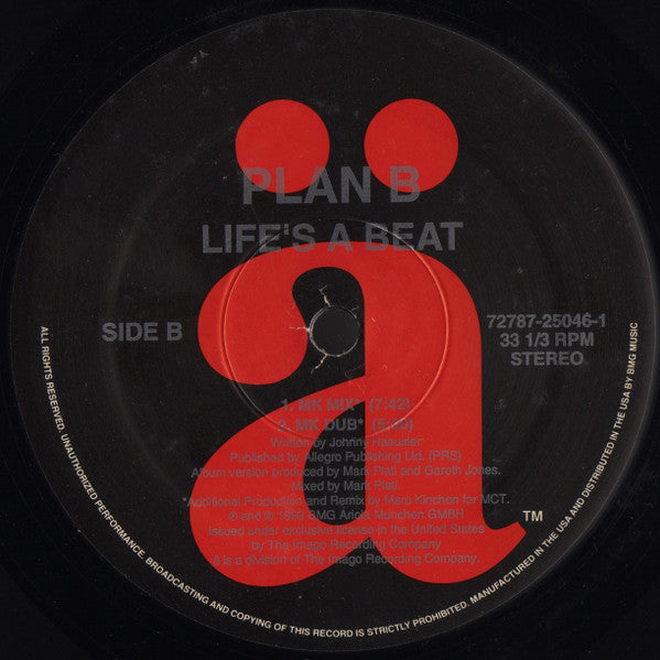 Plan B (2) : Life's A Beat (12")