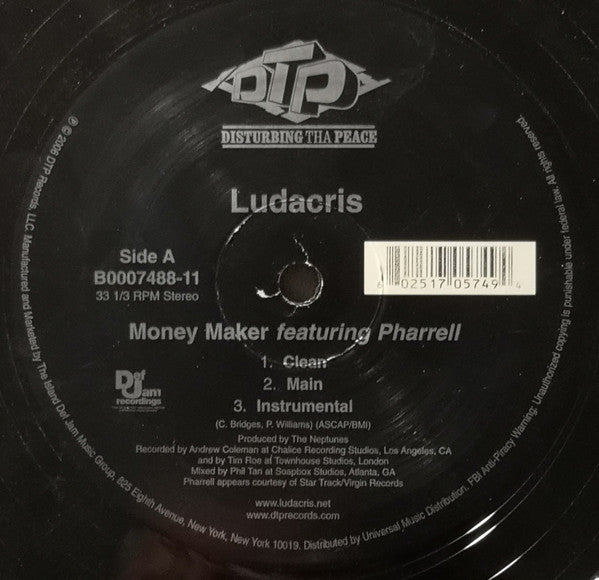 Ludacris : Money Maker / Tell It Like It Is (12")