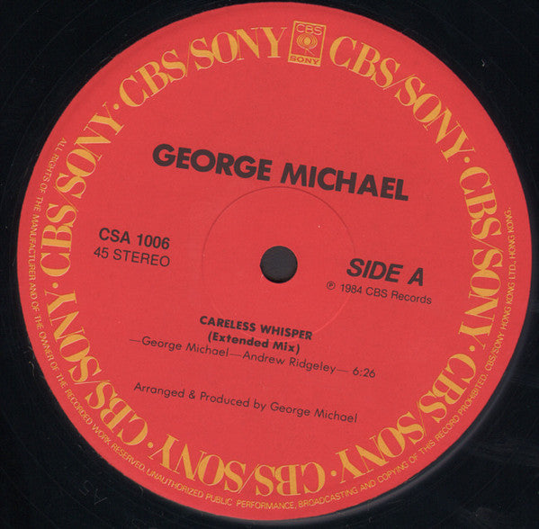 George Michael : Careless Whisper (12", Single)